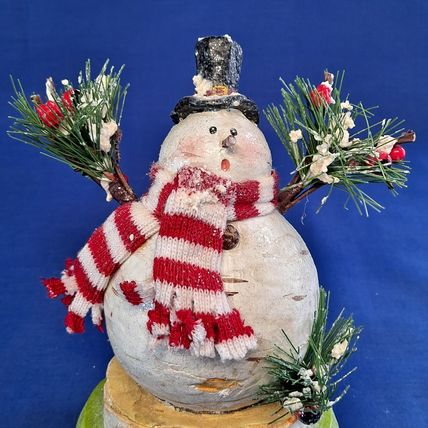 SNOWMAN Christmas STOCKING HOLDER Mantel Hanger Hook Resin Cast Iron Snow