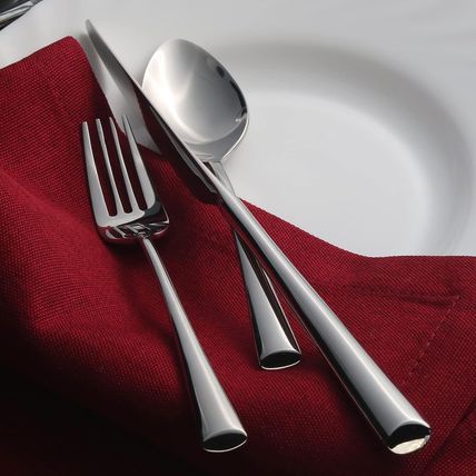 Alata Bailey 20-Piece Forged Silverware Set Stainless Steel Flatware Set,Service