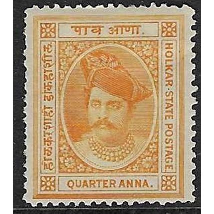 INDIA STATES INDORE 1889-92 ¼a PERF 15 MINT SG5
