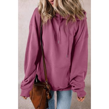 Valerian Fleece Lined Kangaroo Pocket Drawstring Chunky Hoodie