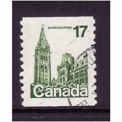 CANADA 1979 17c HOUSE OF PARLIAMENT GREEN SG 874 FINE USED #3