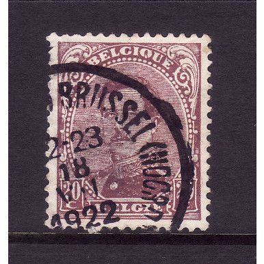 BELGIUM 1915 SG 187 20c ALBERT PURPLE FINE USED