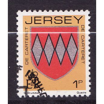 1981-88 Definitives, Jersey Family Crests, 1p Used Stamp SG 250