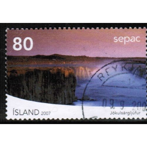 2007 Iceland Sc# 1120a used - SEPAC Waterfall 80kr