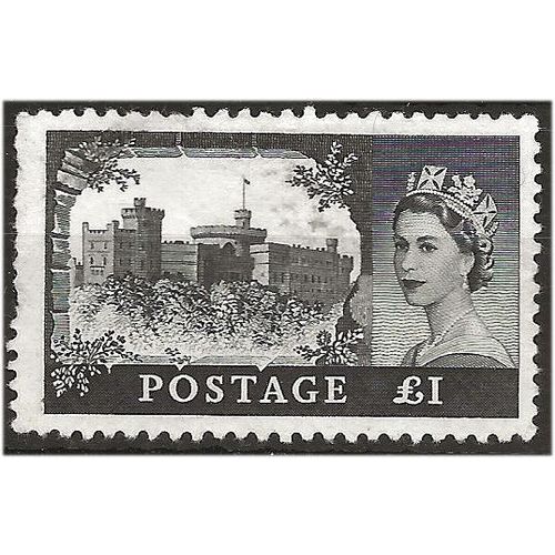 1955 SG539 £1 Black Waterlow High Value Good Used. . .