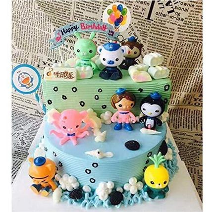 8Pcs Octonauts Cake Decor Topper Figurine Figure Doll Cartoon for Children Kids