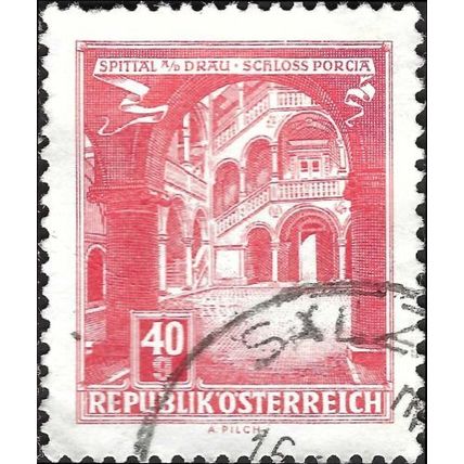 AUSTRIA, Buildings, Porcia Castle, Spittal a.d. Drau, red 1962, 40gr