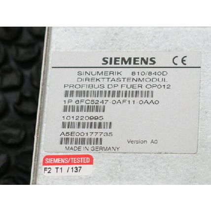 NEW SIEMENS 1P 6FC5247-0AF11-0AA0 SINUMERIK 810/840D PROFIBUS DIRECT KEY,BR