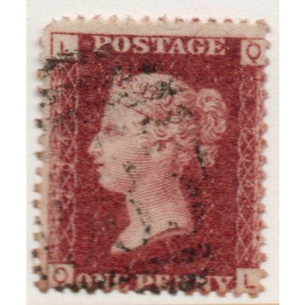 Sg43 1d red plate 204 fine used " Q L " (REDS)