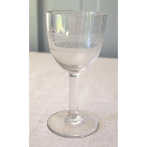 Victorian liquor glass circa 1850 11 cm high