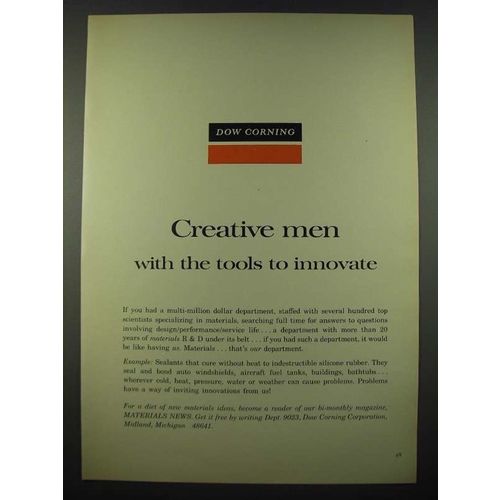 1965 Dow Corning Ad - Creative Men With the Tools To Innovate