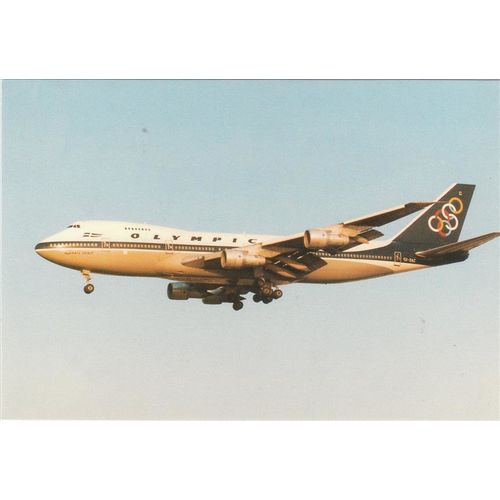 Olympic Airways Boeing B747 212B Civil Aircraft Postcard (A20073)