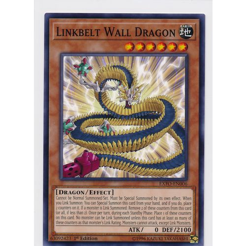 YuGiOh Extreme Force EXFO-EN006 Linkbelt Wall Dragon 1st Edition