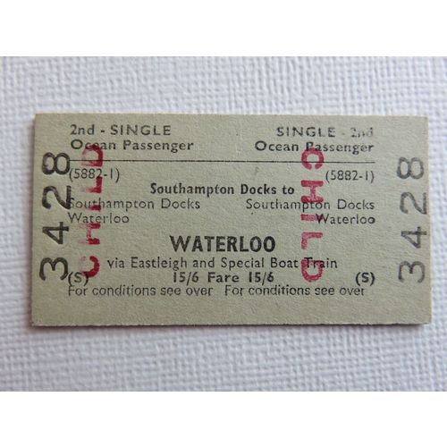 BR Southampton Docks-Waterloo Child Ticket