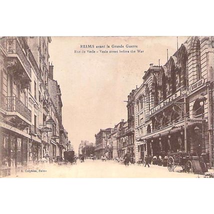 Reims avant la Grand Guerre Rue de Vesle France Postcard unused face damage