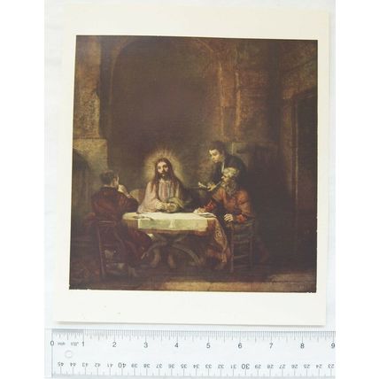 Plate of painting Christ at Emmaus