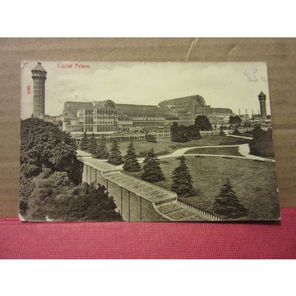 CRYSTAL PALACE, LONDON used antique postcard RP by O. F. 1909 pm #