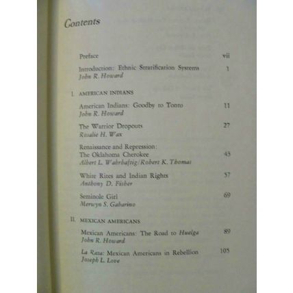 AWAKENING MINORITIES AMERICAN INDIANS MEXICAN AMERICANS PUERTO RICANS J R HOWARD