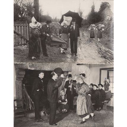 Normande Costumes Du XIX Siecle Real Photo 2x Postcard s