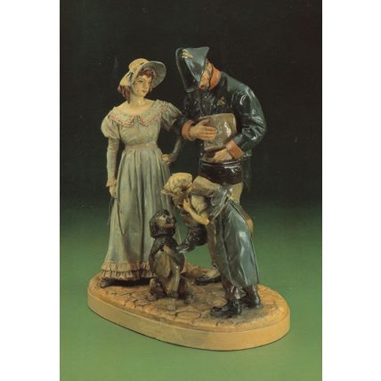 1840 Berliner Brieftrager Old German Postman China Statue Postcard