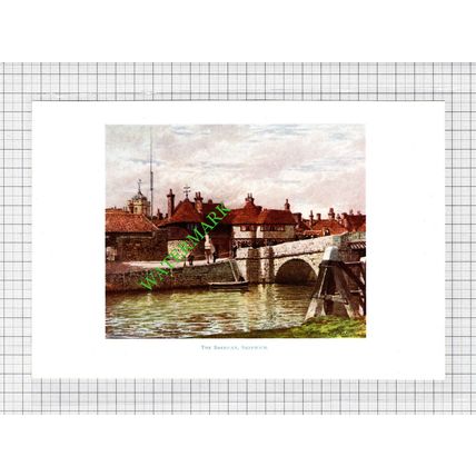 The Barbican Sandwich Kent - c.1916 Small Antique Print