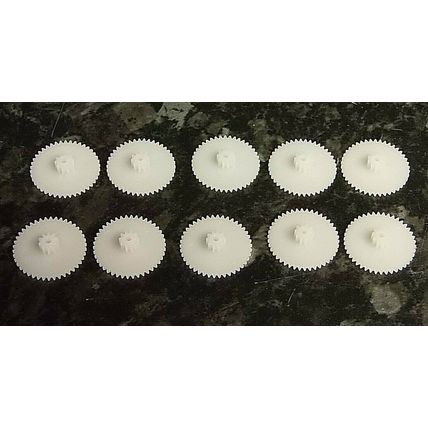 PACK OF 10 PINION MINATURE DOUBLE GEARS 2MM SHAFT MINATURE MOTORS SIZE 16 MM