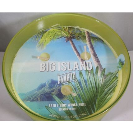 Bath & Body Works 3 wick 14.5 oz Candle leaves coral Big Island Bamboo
