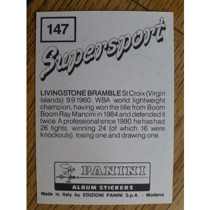 Livingstone Bramble - Panini Supersport Sticker (1987) - #147