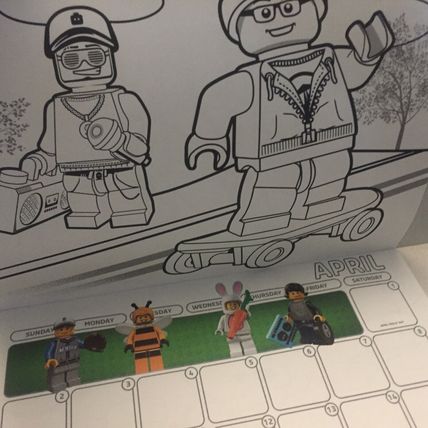 New 2017 Lego Colorable Calendar