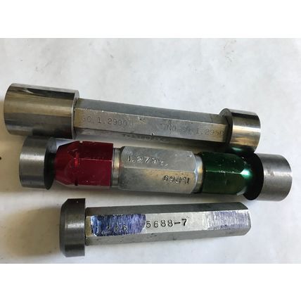 lot 3 THE PIPE MACHINERY GO NO GO PLUG GAGE 1.269 1.279 1.2900 1.2950 1.285,AD