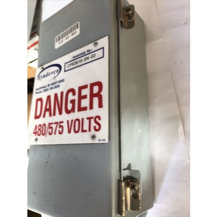 NEW OLD SYNDEVCO CPB2616-SN-03 BREAKER ENCLOSURE/ DISCONNECT, 480/575VAC,FL