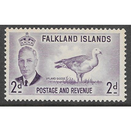 FALKLAND ISLANDS 1952 KG6 2d UPLAND GOOSE BIRD MINT MH SG174 174 SG