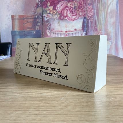 Graveside Plaque Stone - NAN forever remembered, forever missed