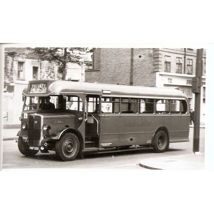 Black & White Photograph of London Transport - HGF 858
