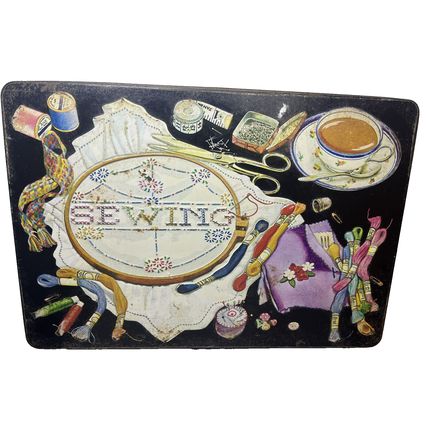 Sewing Metal Box Genuine Dodo 1983 London England EMPTY Collectible Tin Decor
