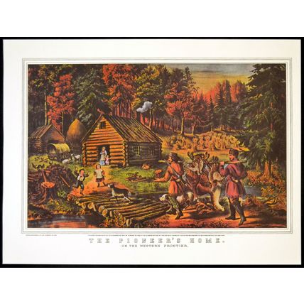 PIONEER’S HOME 1952 Nathaniel Currier - Frances Flora Bond Palmer PRINT
