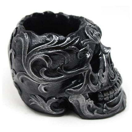 Skull Penholder 4"T