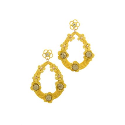 Floral Post Drop Earring