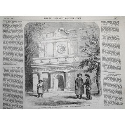 The Russian Mission Church in Pekin - Illustrated London News, March 2, 1861