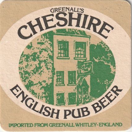 BEER MAT - GREENALL WHITLEY - CHESHIRE BEER (EXPORT USA) - (Cat No 003) - (1983)