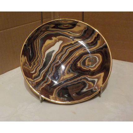 Limited Edition Vintage Agateware by Brouchet Large Trinket Dish