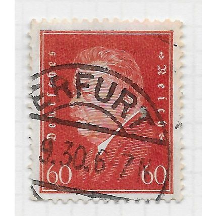 EMPIRE GERMANY 1928 PRESIDENT EBERT 60Pf POSTMARK DATED USED Mi 421