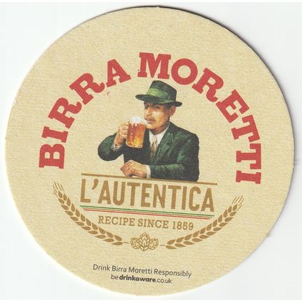 BEER MAT - MORETTI (ITALY) - BIRRA MORETTI L'AUTENTICA - (Cat No 030) - (2024)