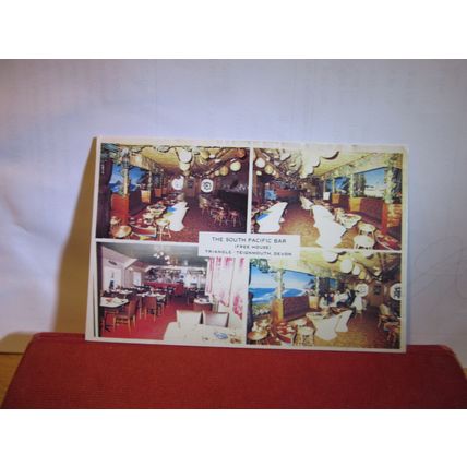 THE SOUTH PACIFIC BAR, TRIANGLE, TEIGNMOUTH, DEVON. unused vintage postcard =