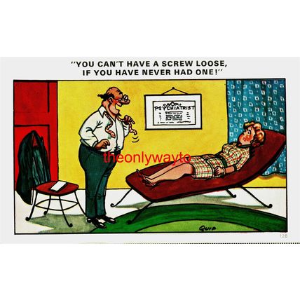 You Can't Have A Screw Loose.., Vintage Saucy Sapphire Comic Card, Postcard