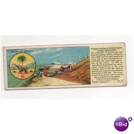1939 Typhoo Tea card Important Industries of the British Empire No.11 Gambia