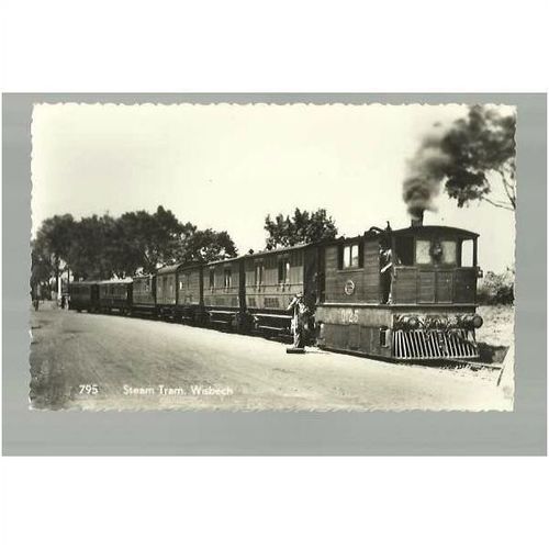 Cambridgeshire WISBECH Steam Tram Postcard by Coates (795)