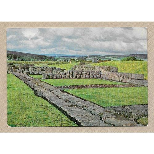 Corbridge Northumberland postcard of Roman station remains of great storehouse