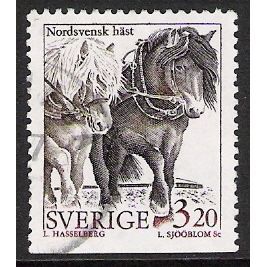 Fa 1826: 3 Kr. 20 multicoloured Domestic Animals: North Sweden Horses.