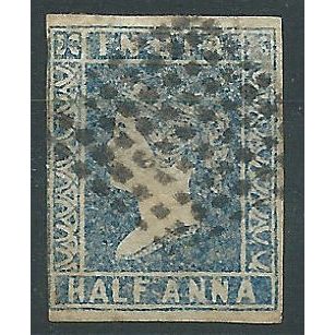 India 1855 SG8 1/2a Pale Blue Fine Used....